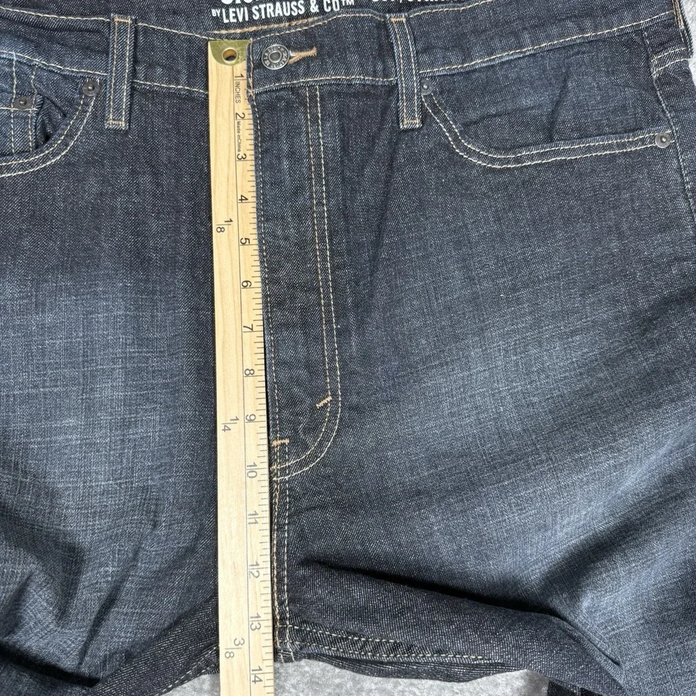 Levi's Signature Jeans Men's 40x32 Blue S51 Straight Leg Dark Wash Denim Stretch